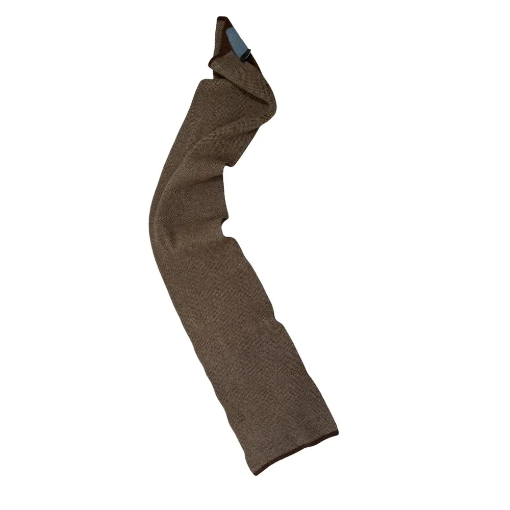 Argyle Knit Scarf Brown Blue One Size Unisex Winter‎ Preppy Academia Cozy